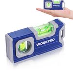 WORKPRO 115 mm Spirit Level with 2 Vials 90°/180°Strong Magnet for Builders