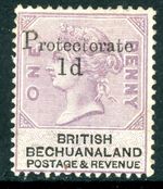 Bechuanaland  1888 QV British Colony QV 1p/1p Lilac Scott #60 Mint X489