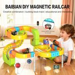 Children's Magnetic Track Toy Electric Magnetic Magic Track Car Christmas Gifts/