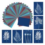 24 Sheet Cyanotype Paper Sun Print Paper Kit Colored Crafts Paper 8.3x5.8 inch