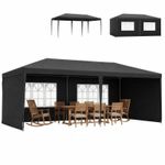 Outsunny 6m x 3m Garden Gazebo Marquee Canopy Party Tent Canopy Patio Dark Grey