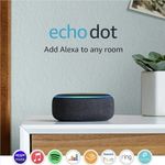 Amazon Echo Dot (3rd Gen)-Compact Bluetooth Speaker with Alexa - Charcoal Fabric
