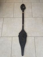 Decorative Ceremonial Hardwood Canoe Paddle from Borneo
