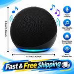 Latest Gen WiFi Bluetooth Smart Speaker Voice Control Vibrant Sound Charcoal