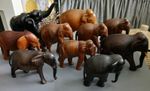 Wooden Hand Carved Elephant Ornament Figure Statue Bundle Job Lot