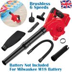 6-Speeds Brushless Cordless Dust Leaf Blower Vacuum for Milwaukee M18 Battery