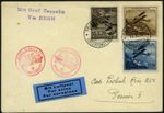 Delivery Post 95, Liechtenstein: 1930, trip Basel-Zurich, franked
