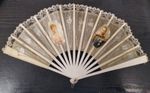 Antique Box Paper Fan from the Hotel Metropole London King George V Queen Mary
