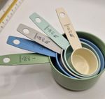 KitchenCraft Living Nostalgia Pastel Measuring Cups Set Retro Enamel