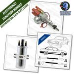 Ford Pinto engine Electronic Distributor High Energy Coil Black 8mm HT Leads