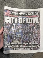 CITY OF LOVE NEW YORK KNICKS 12 PAGE PARADE SPECIAL 6/19/26 New York Post