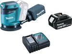 Makita 18v LXT 125mm Orbital Sander - 1 x 5ah & Charger Kit - DBO180Z
