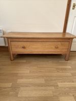 Antique Oak Topped Tv Stand Rustic Country Look With Drawer DELIVERY AVAILABLE