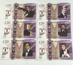 James Bond Novelty Collectable Banknotes Set Of 6 Notes.