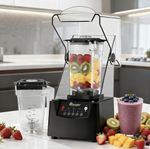 2L Commercial Smoothie Blender Countertop Silent Blender with Sound Enclosure UK