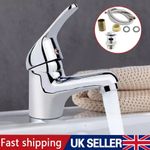 New Modern Waterfall Bathroom Tap Basin Sink Mono Mixer Chrome Cloakroom Waste