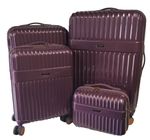 ROCK Selene 4 piece hard shell suitcase set - Colour: Purple with Gold Trim