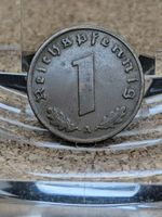 1937 A German 3rd Reich 1 Pfennig Coin Historical Artefact with Nazi symbol #002