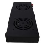 2 Way Digital Thermostatically Control LED Rack Mount Fan Tray 19 inch 1U