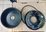 Defender  TDC I  Td5 300tdi handbrake plate & drum new Cable& Shoes Transmission