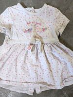 COCO Girls White/Pink Floral Bunny Embroidered Bow Cotton Dress 18-24M