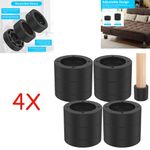 4X Furniture Risers Heavy Duty Bed Table Sofa Round Chair Riser Feet Lift Adjust