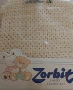 Vintage Zorbit Baby Pram Blanket 85% Cotton Made In England New Lemon