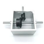 90-Degree Right-Angle Bevel Gear Reversing Speed Gearbox 1:2 Ratio 80x80x50mm
