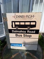 Lothian  Buses Edinburgh  CiyyBus Stop flag  