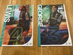 Hamilton & Russell Official Mercedes Fl Driver Cards 50 years Petronas *Rare*