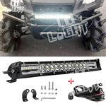 Dual Row 14'' LED Light Bar/Headlight + Wire Kit Fit Honda Pioneer 700/1000 UTV