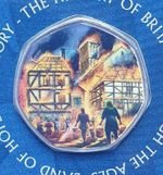 Westminster 50p Shaped Carded Coin The Great Fire of London History of Britain