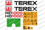 TEREX HD1000 DUMPER DECALS STICKERS WARNING STICKERS AND GREEN DASH STICKER