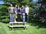5FT PICNIC BENCH EXTRA HEAVY DUTY REDWOOD (WIDE SEAT) GARDEN TABLE
