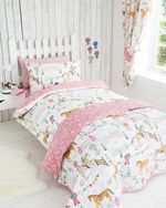 KIDS HORSE SHOW REVERSIBLE DUVET SET SINGLE & DOUBLE