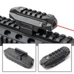 Tactical Dual Picatinny Rail Red Laser Sight with Mageetic USB for Guns Rifle