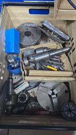 Contents of Crate Chucks, Counterbores, ​ Counter Sinks​