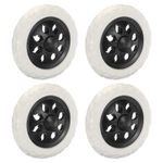 Shopping Cart Wheels Replacement 6 Inch Rubber Foaming Trolley Wheel Black White