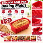 2X Silicone Loaf Tin Non Stick Bread Baking Cake Mould Pan Bakeware Mold 2lb
