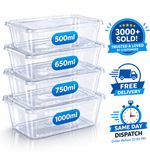 Plastic Food Containers with Lids Takeaway Microwave Safe Reusable Storage Boxes