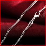 Genuine 925 Sterling Silver Curb Chain Necklace Lobster Clasp 16"-30" Gifts UK
