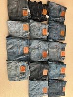 14 Pairs Levi's Jeans Job Lot DAMAGED Crotch Repair Upcycling Mixed Sizes