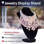 Mannequin Bust Jewelry Necklace Pendant Neck Model Stand Display Rack Holder UK