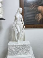Female Elf Nymph Statue 3D Printed Nude Fantasy Figure Model Art Unique Gift