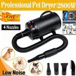 Pet Dog Cat Hair Professional Dryer Set Low Noise Grooming Blower Blaster Heater
