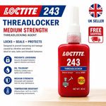 Loctite 243 Thread Lock 50ml Medium Strength Blue Oil Tolerant Threadlocker Bolt