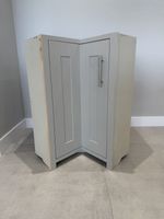 Neptune Suffolk 830 Corner Carousel Cabinet – Driftwood – RRP £1,840 – Excellent
