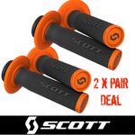 2 x PAIR LOCK ON MX Motocross Grips Scott SX II Anti-Vibration MX Bike Grips