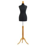 Size 14/16 Female Tailors Dummy Black Retail Torso Display Dressmakers Dummy  🔥