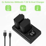 2x NP-FZ100 Battery for Sony Alpha 9 A6600 A7R IV A9S A9R A7 III + Dual Charger